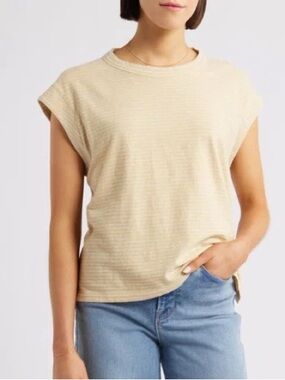 Madewell Crewneck Cap-Sleeve T-shirt Size Medium NWT
